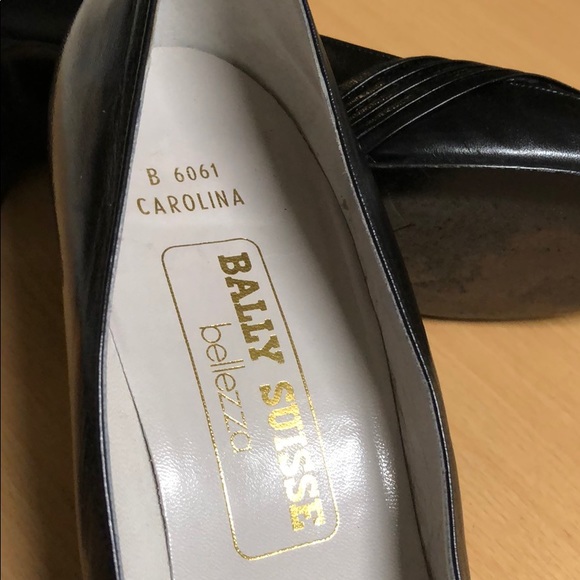Bally Suisse Pumps Black Leather Suede 6.5 - Picture 11 of 16